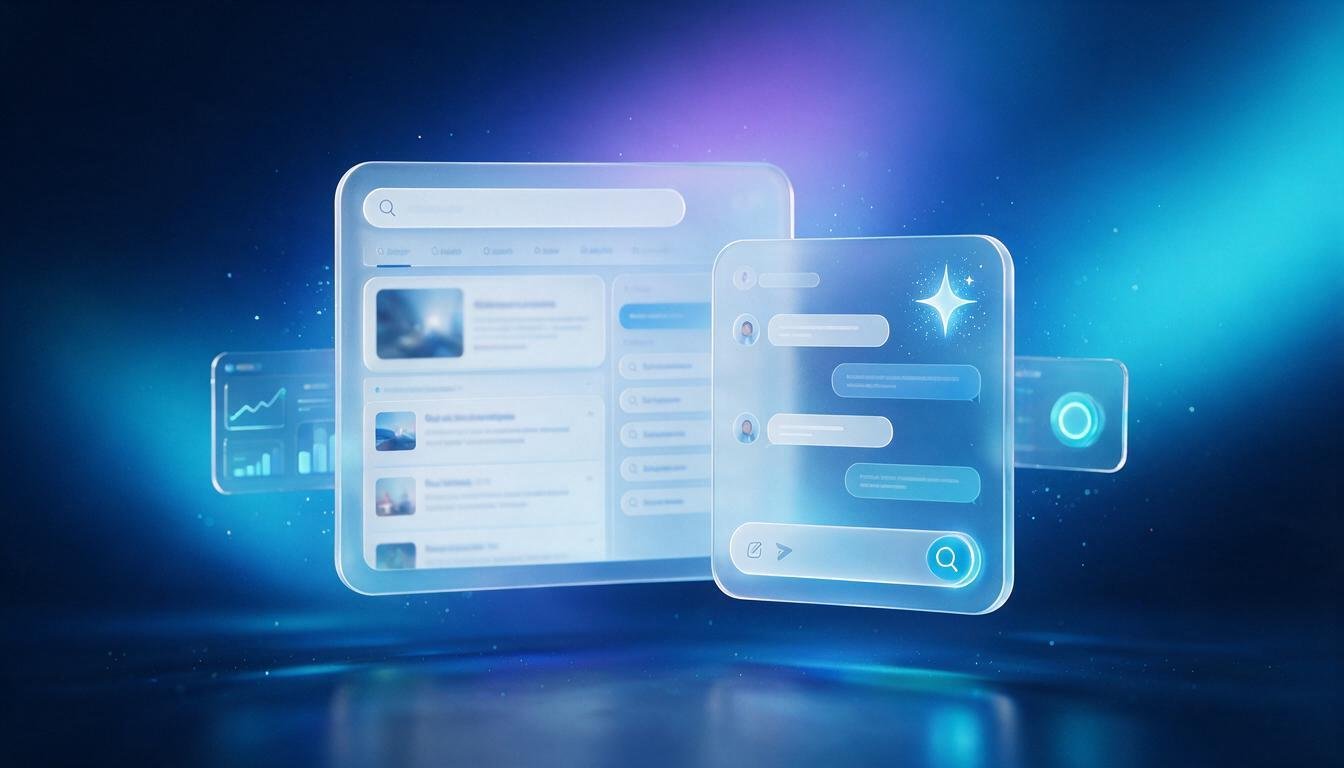 Interfaces de pesquisa Google e de assistente de IA — SEO e GEO